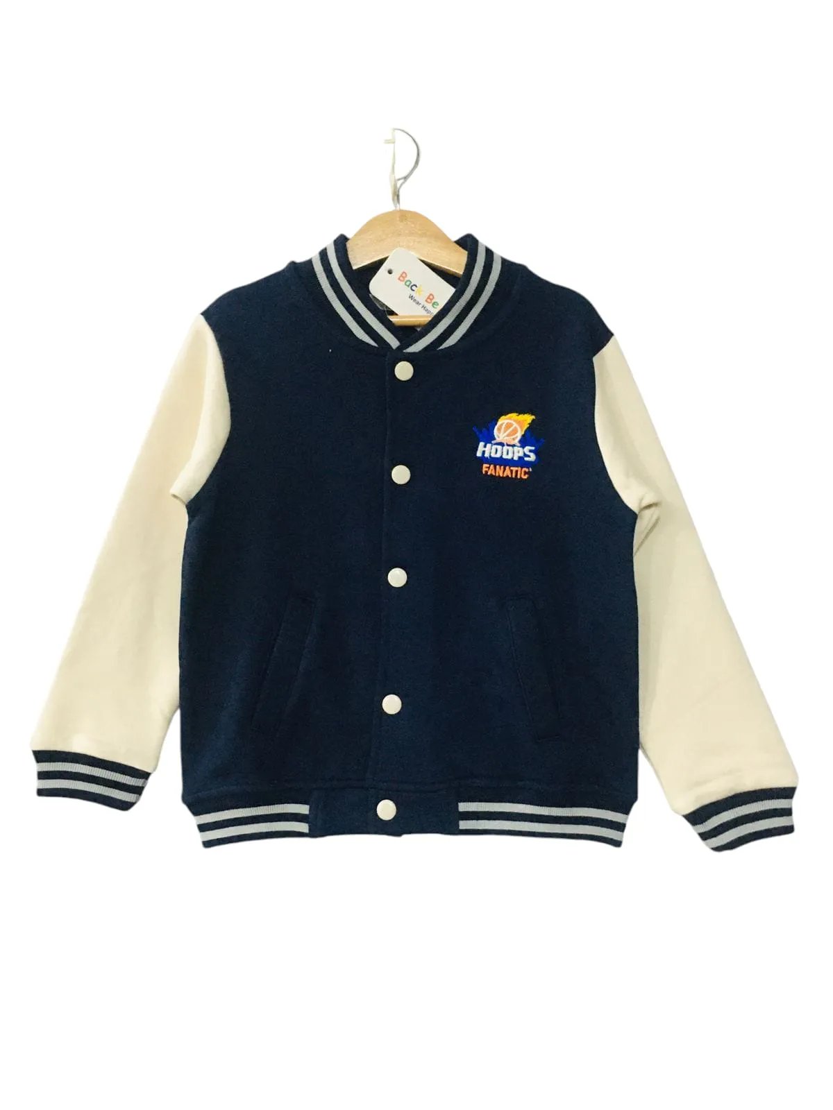 Hoops Fanatic Navy Body Cream Arms Jacket Boys
