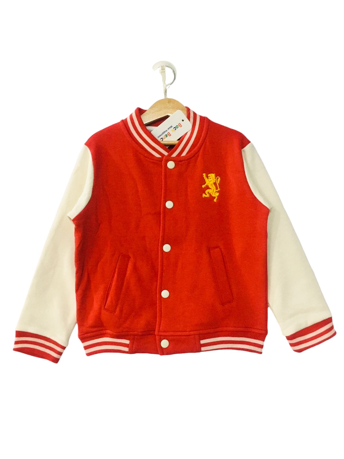 Horse Logo Red Body Cream Arms Jacket Boys ( R-342 )