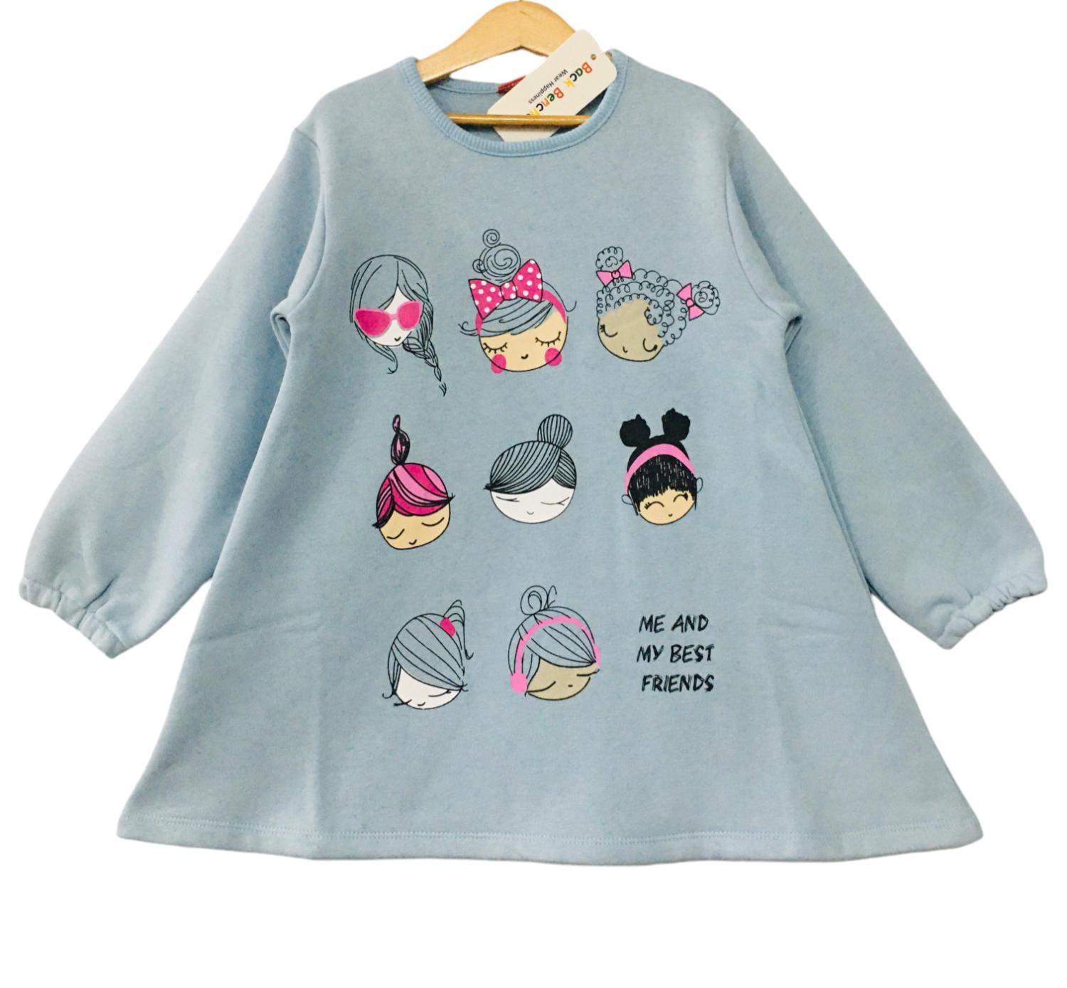 Best Friend Sky Blue Long Sweatshirt Girls