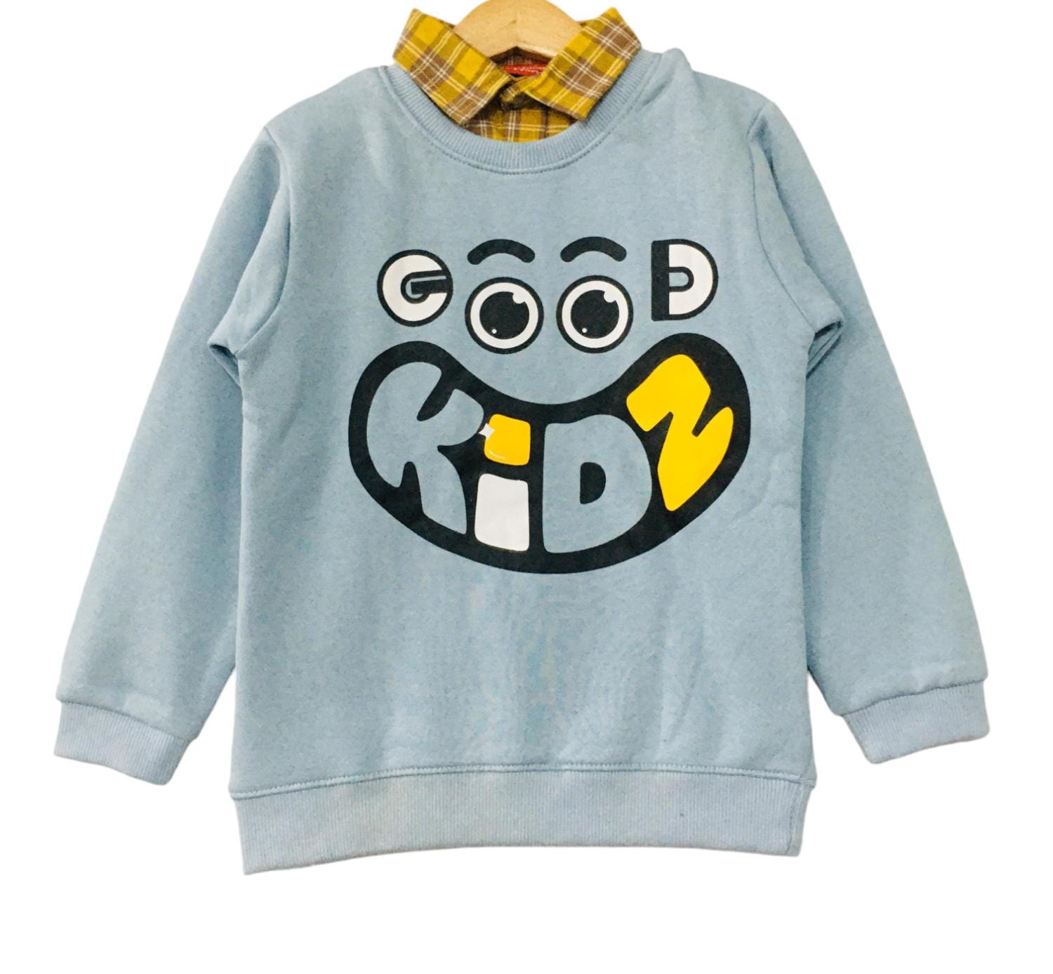 Good Kidz Sky Blue Double Shirt Boys (R-157 N)