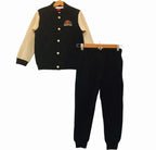 Basketball Navy Blue Body Cream Arms Jacket Track-suit Boys ( R-106 )