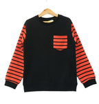 Black Body Red & Black Lines Arms Sweatshirt Boys (S)