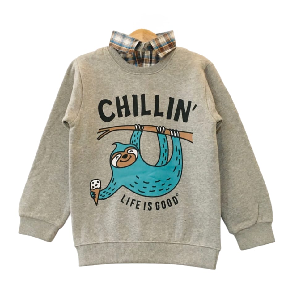 Chillin Oatmeal Double Shirt Boys (S)