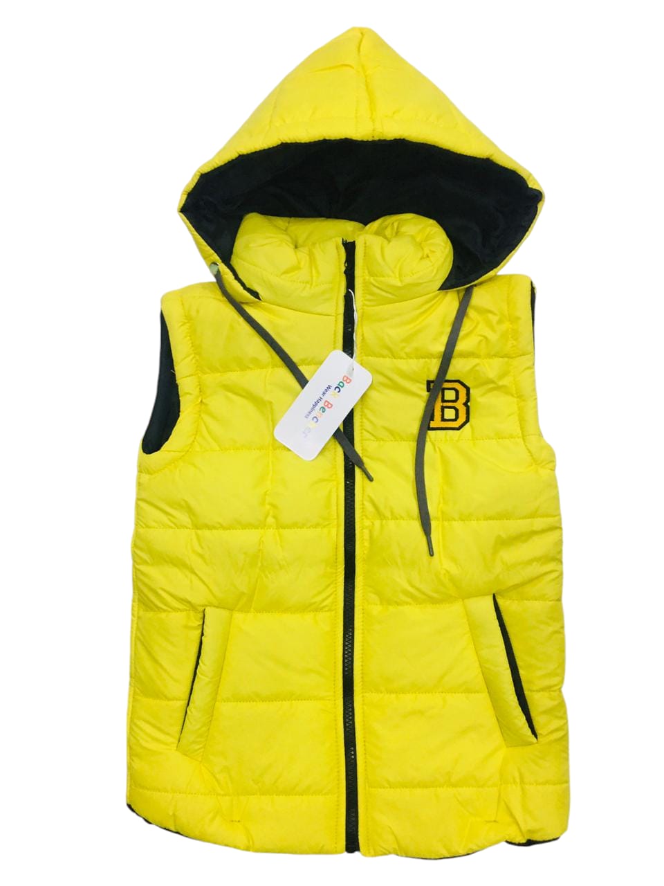 "B" Yellow Puffer Jacket Girls (S)