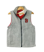"B" Oatmeal Sleeveless Jacket Boys (S)