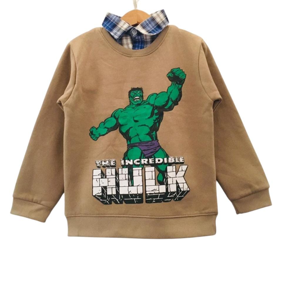 Hulk Brown Double Shirt Boys( Factory )