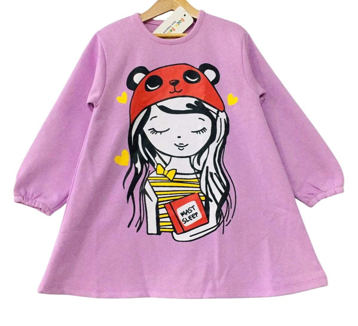 Mast Sleep Light Purple Long Sweatshirt Girls (S)