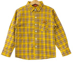 Yellow & Brown Checked Winter Casual-Shirt Boys ( R-225 )