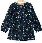 White Flower Navy Blue Girl Top Girls ( R-147 )