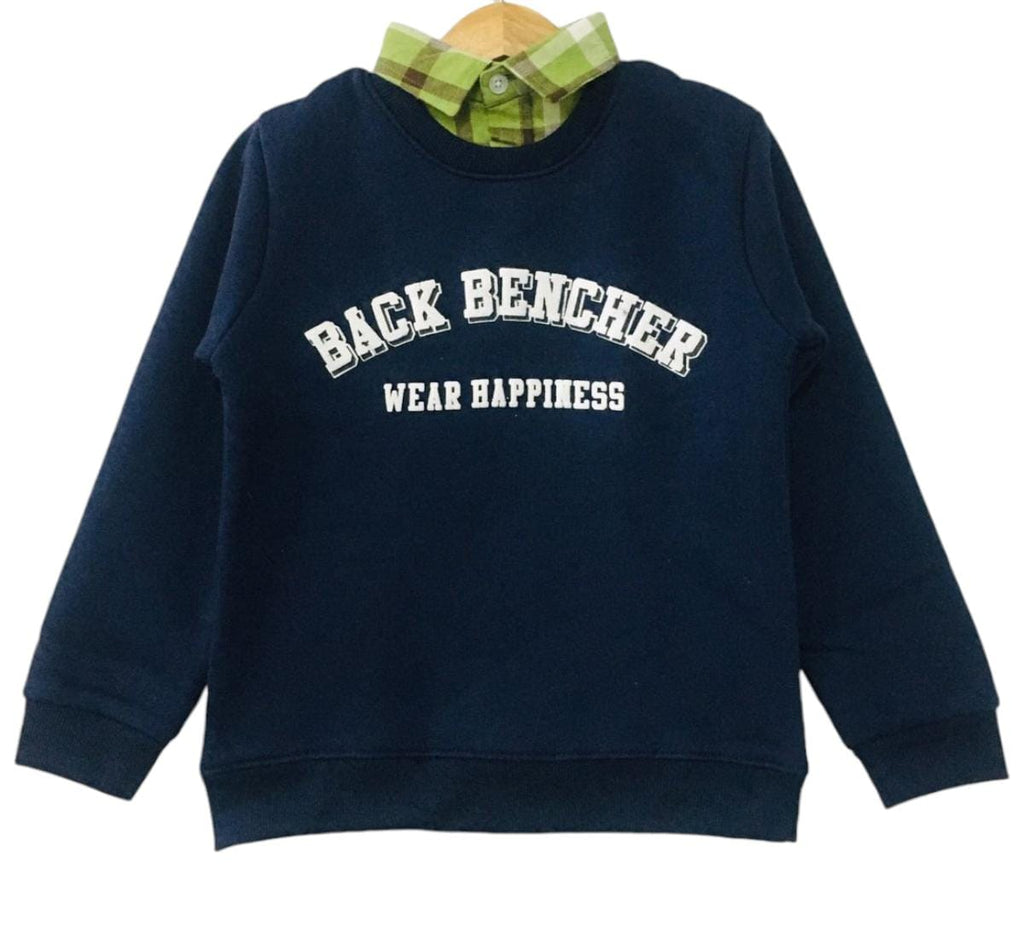 Back Bencher Navy Double Shirt Boys ( R-107 )