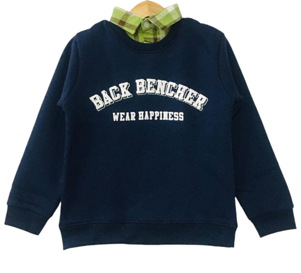 Back Bencher Navy Double Shirt Boys ( R-107 )