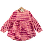 Purple Dots All Over Print Baby Pink Girl Top Girls ( R-140 )