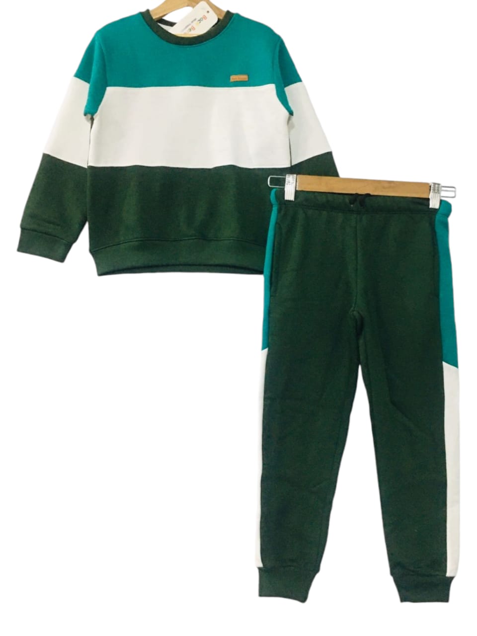 Three Penal C-Green & Dark Green Track-suit Boys ( R-98 )