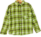 Green Checked Winter Casual-Shirt Boys ( R-65 )