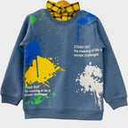 Color Printing Sky Blue Double Shirt Boys (S)