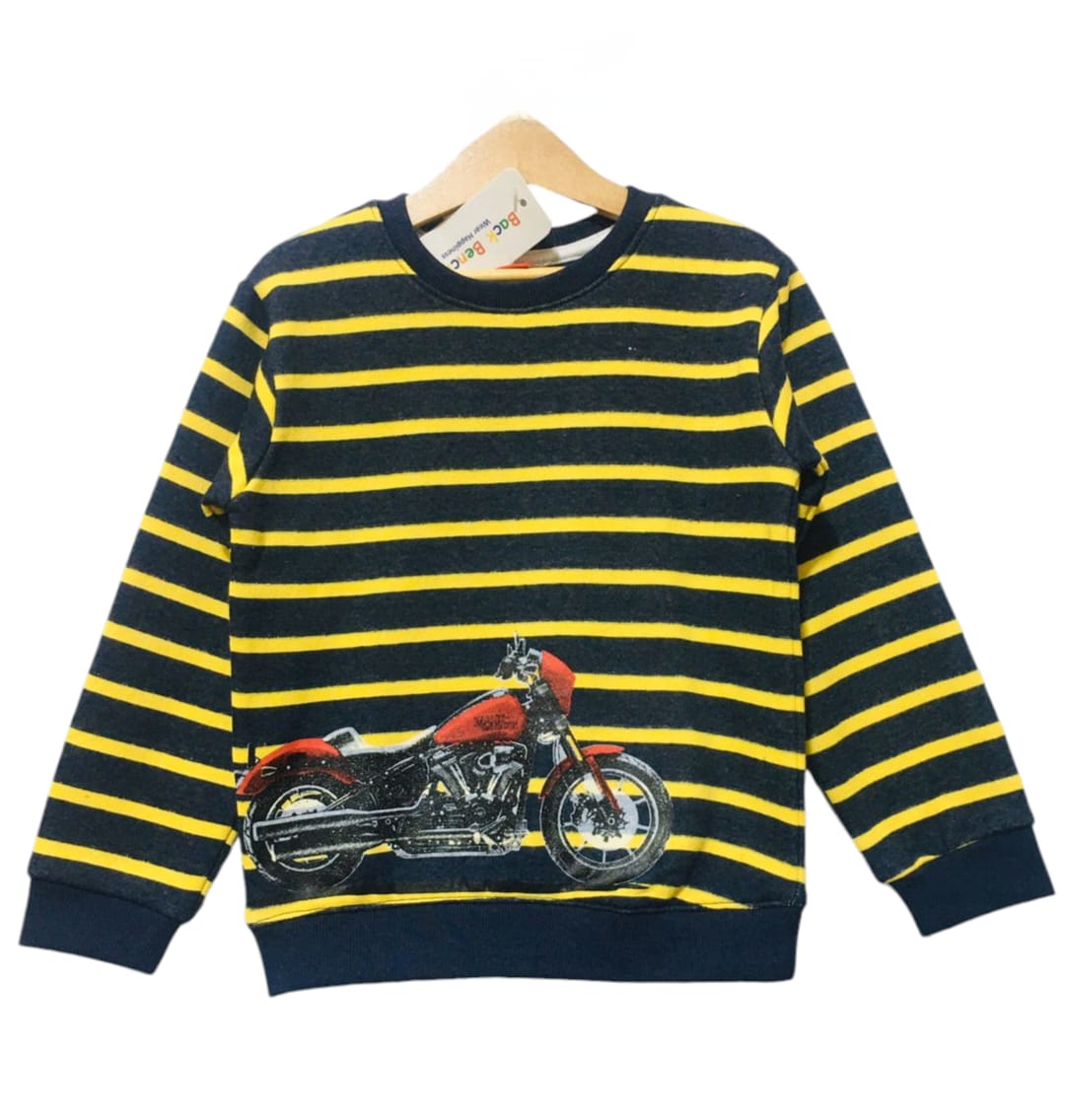 Scooter Yellow & Black Line Sweatshirt Boys ( R-242 )