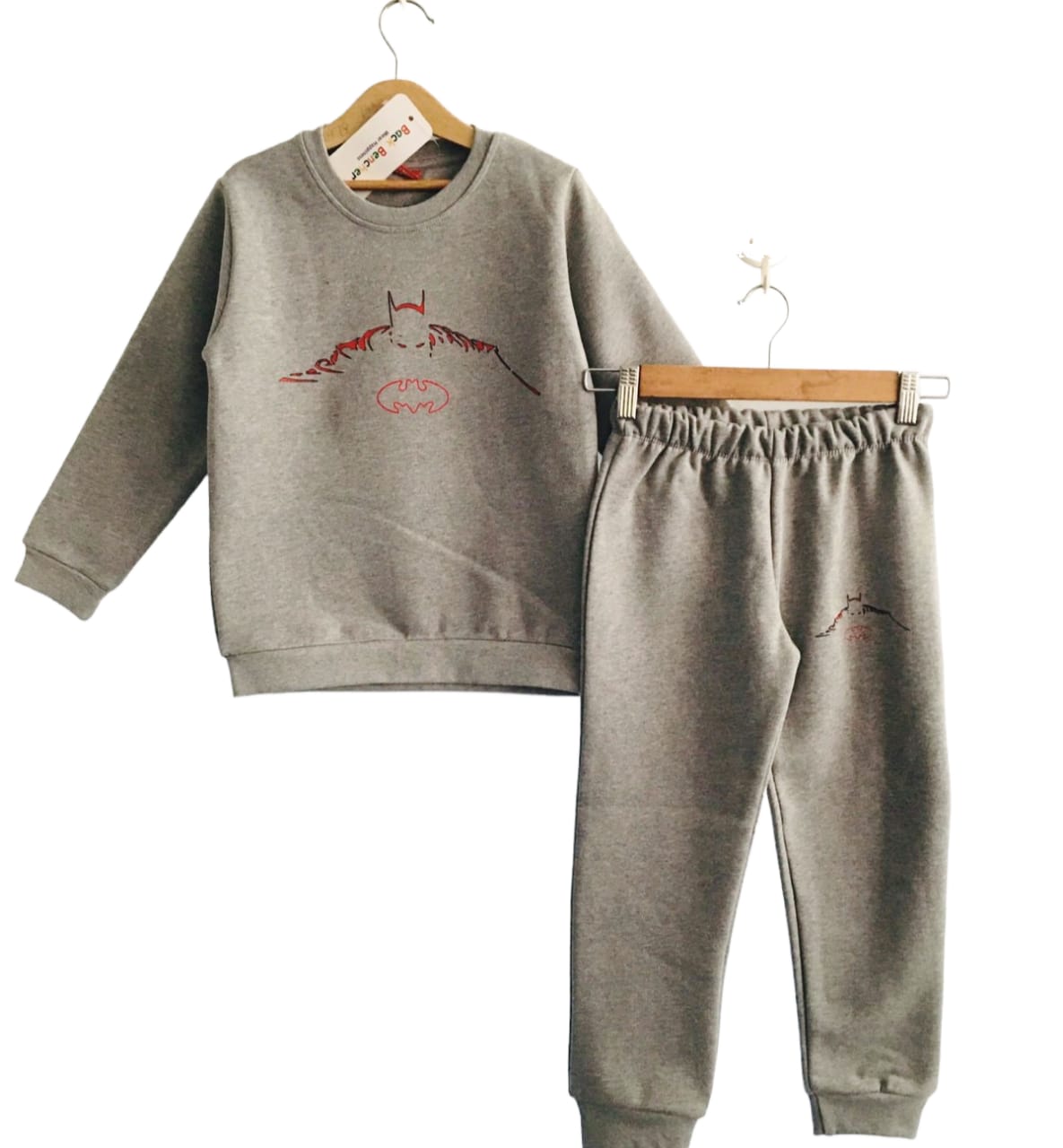 Batman Logo Oatmeal Track-Suit Boys ( R-79 )