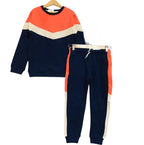 "W" Penal Carrot & Navy Track-suit Boys ( R-416 )