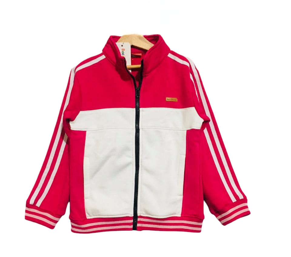 Dark Pink & White Jacket Girls ( R-91 )