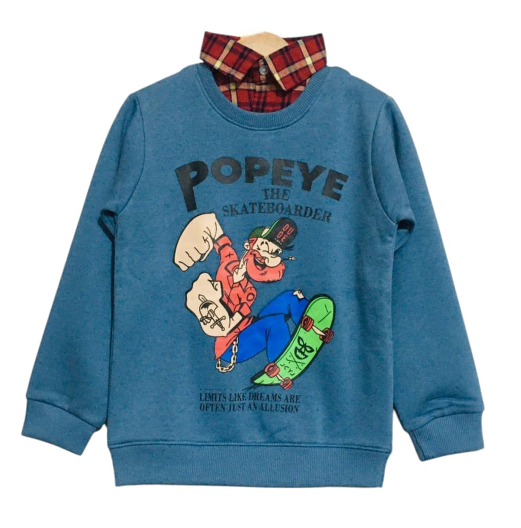 Popeye C-Green Double Shirt Boys ( R-310 )