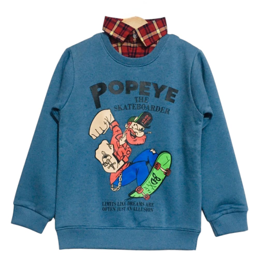 Popeye C-Green Double Shirt Boys ( R-310 )