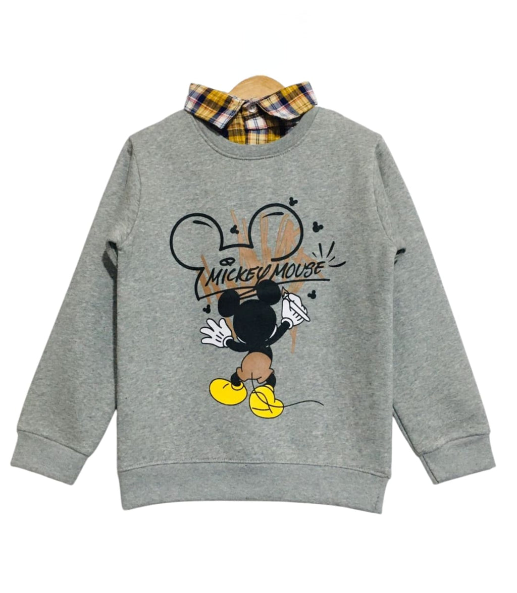 Mickey Mouse Panting Oatmeal Double Shirt Boys (S)