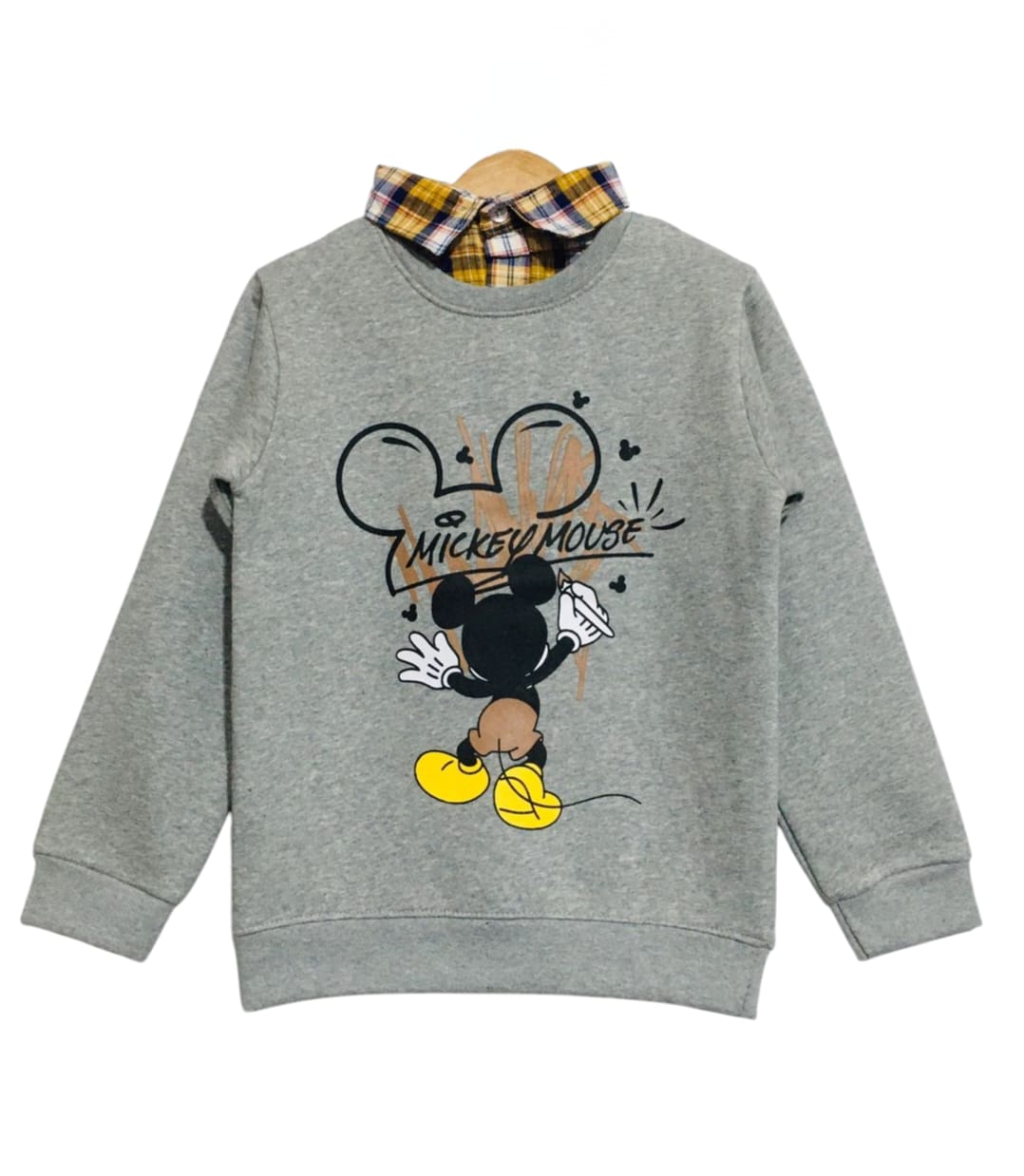 Mickey Mouse Panting Oatmeal Double Shirt Boys (S)