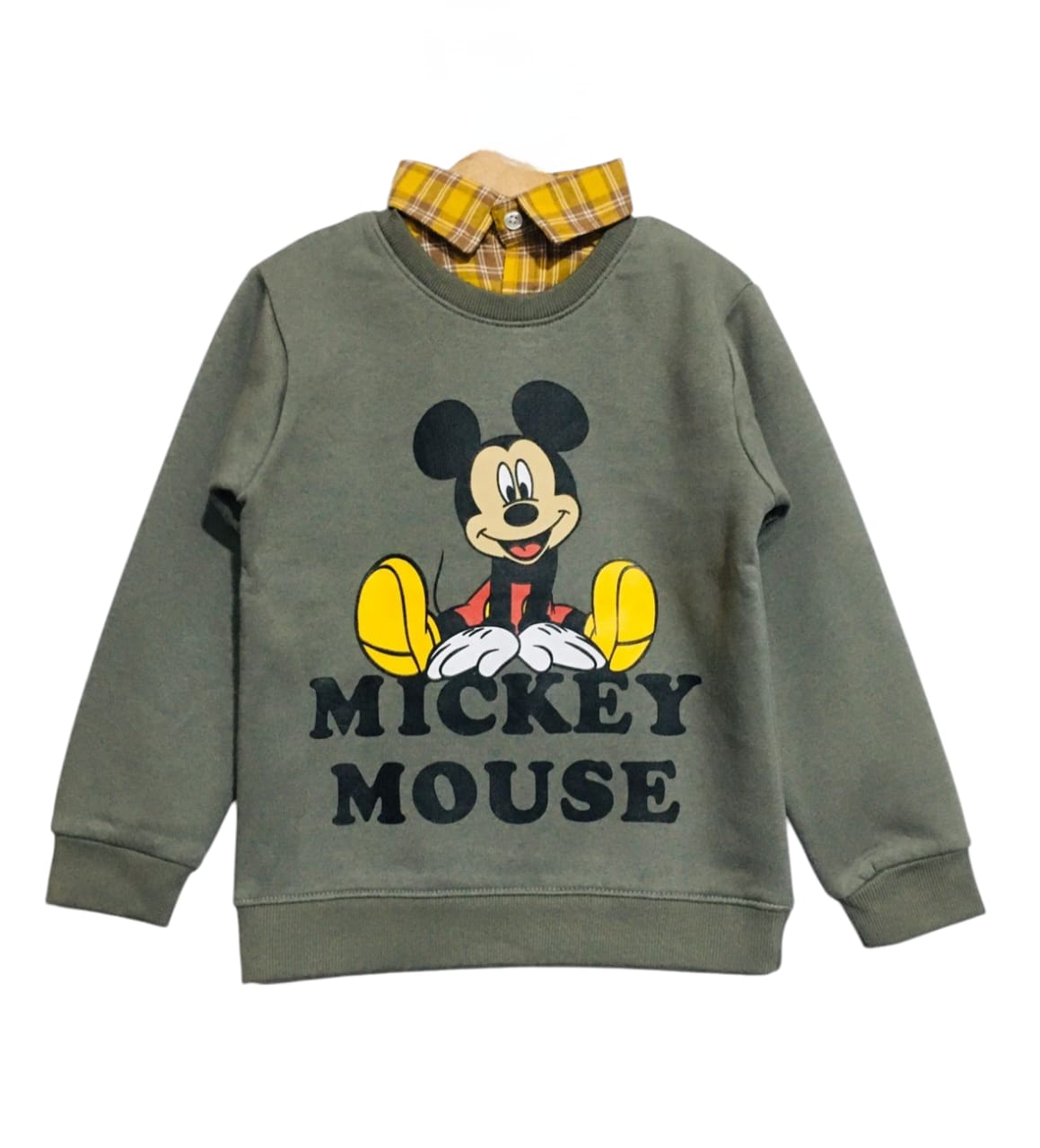 Mickey Mouse Dark Pista Double Shirt Boys ( R-254 )