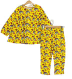 Rainbow Printing Yellow Girl Pairs Girls ( R-182 )