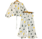 Gray & Golden Flower Full Sleeveless White Skate Fish Girls ( R-283 ))