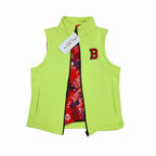 "B" Light Green Sleeveless Jacket Boys ( R-364 )