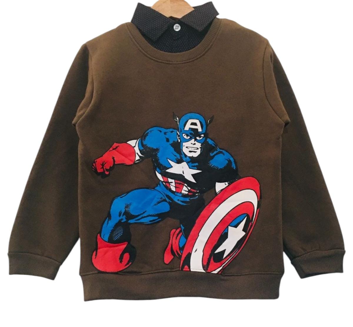 Captain America Chocolate Double Shirt Boys ( R-256 )