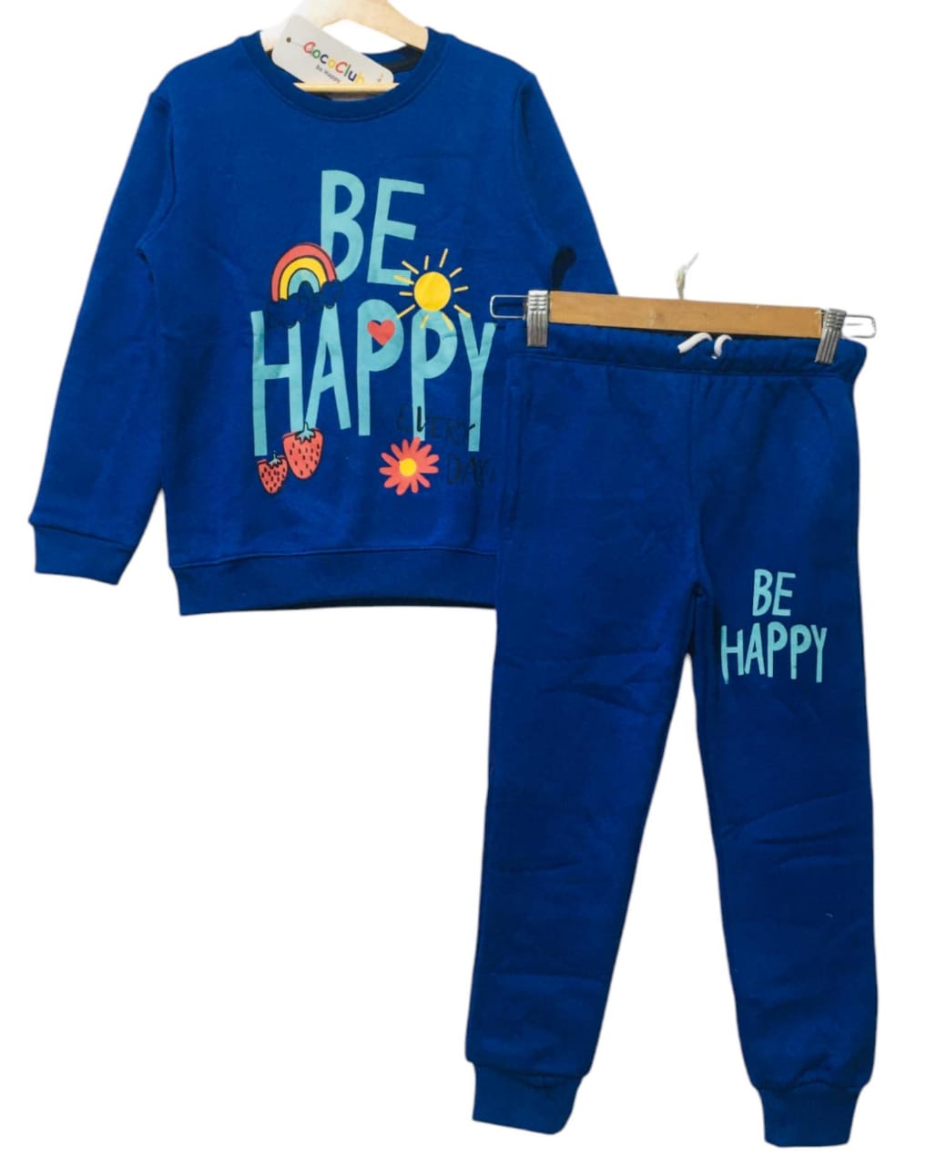 Be Happy Royal Blue Track-suit Girls (S)