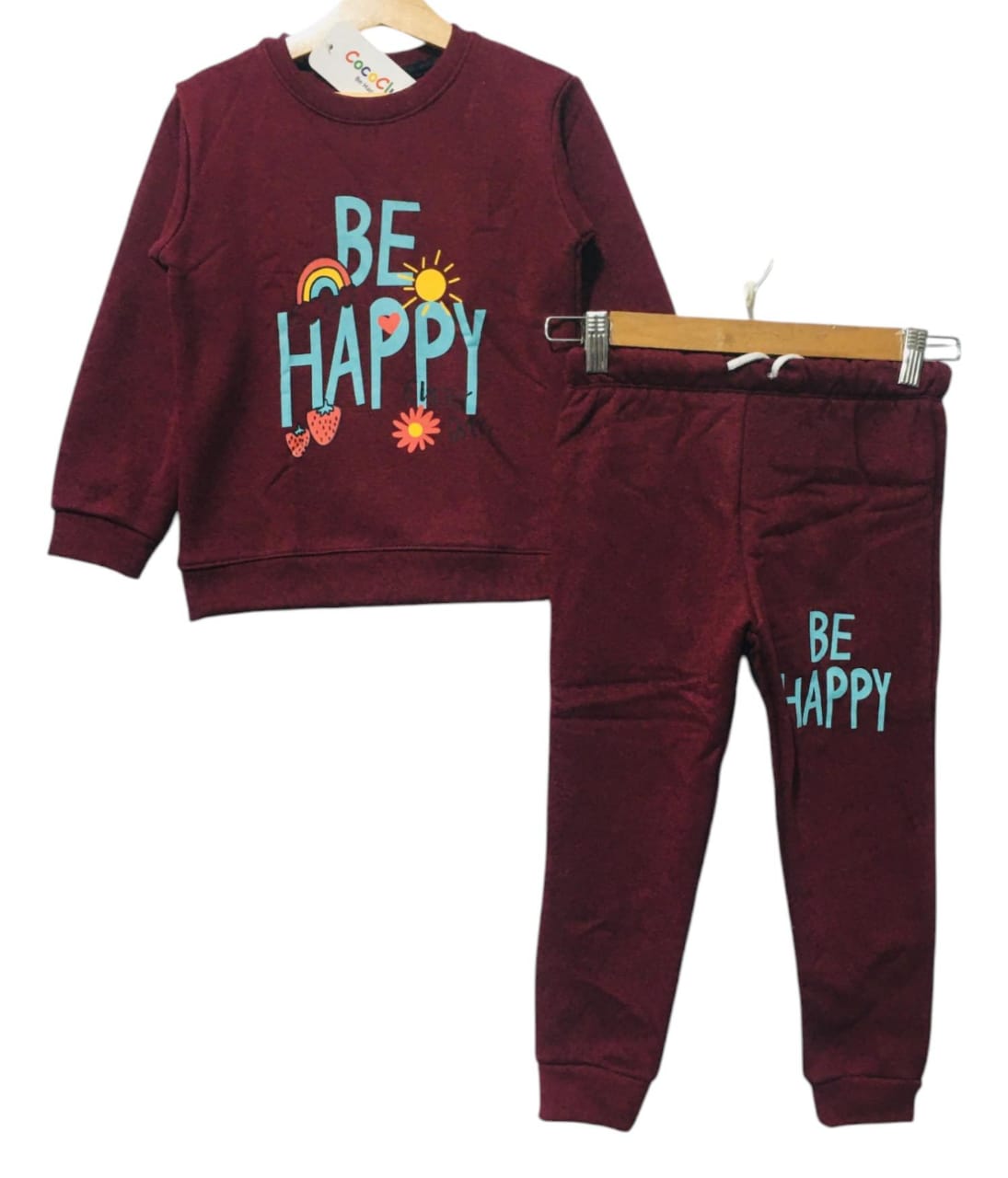 Be Happy Mahroon Track-suit Girls (S)