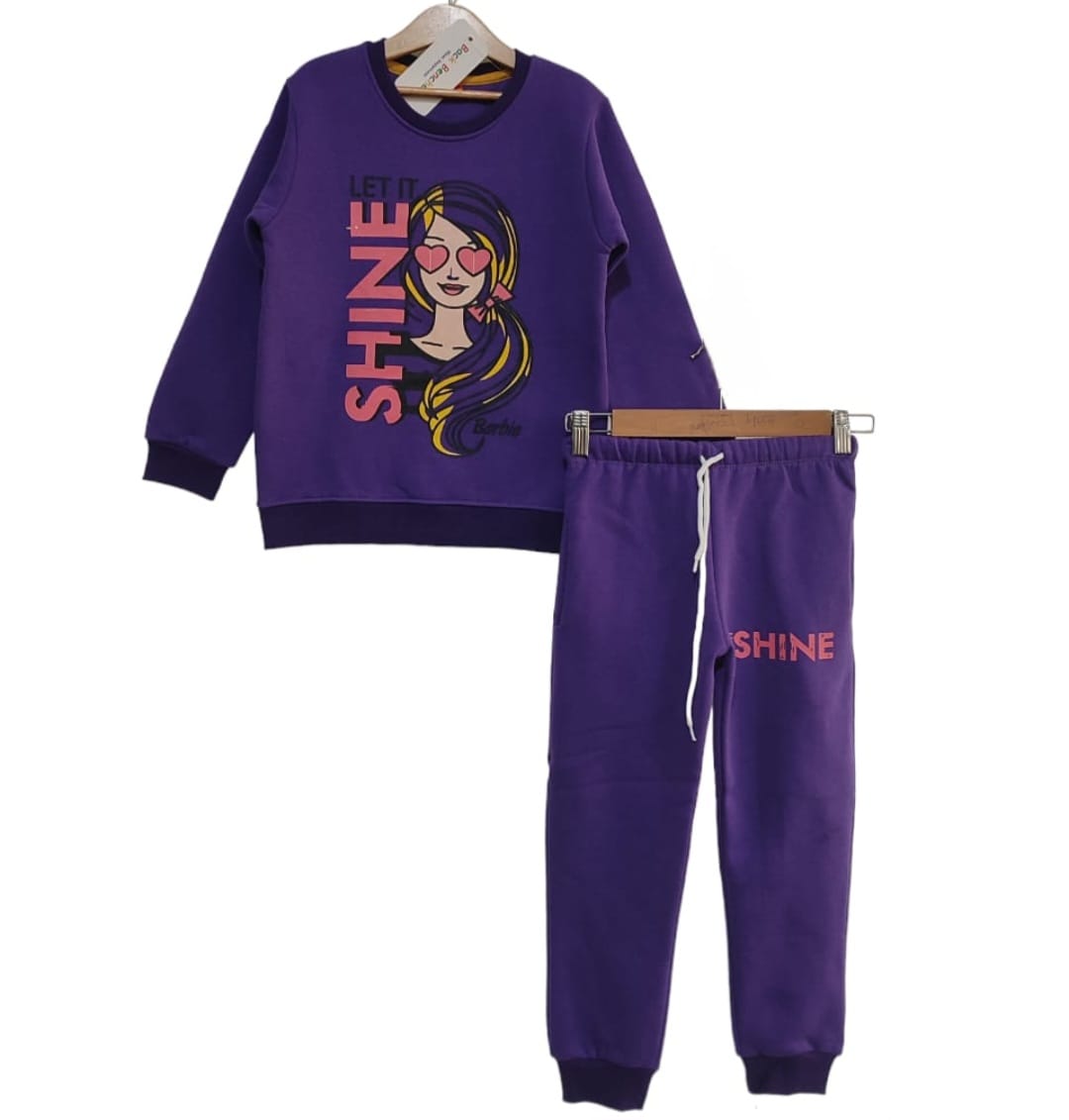 Shine Purple Track-suit Girls ( R-343 )