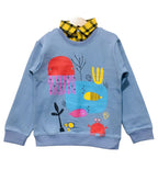 Fish Family Sky Double Shirt Boys ( R-342 )