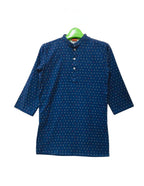 Multi Dots Blue Kurta Boys (S)