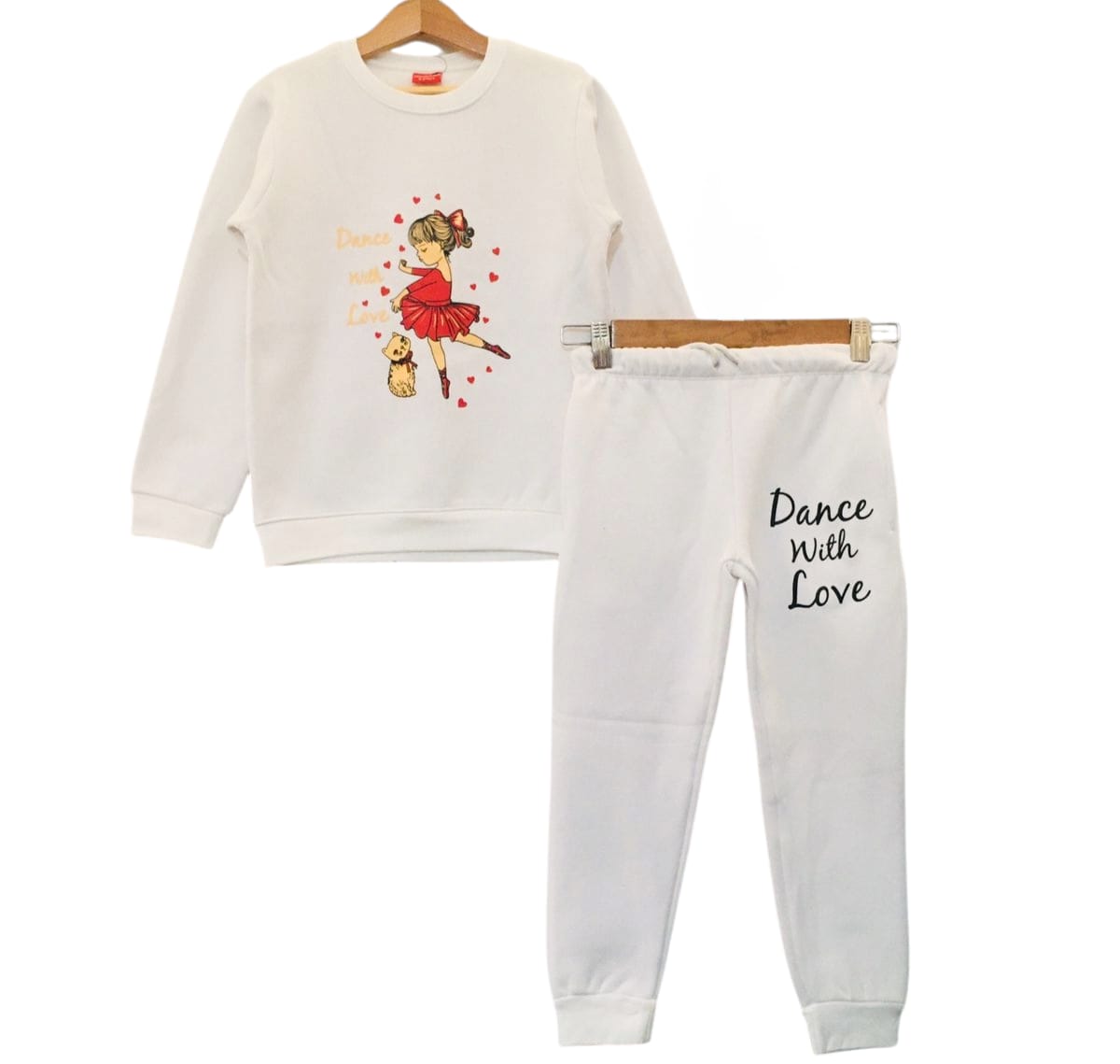 Dance With Love White Track-suit Girls ( R-34 )