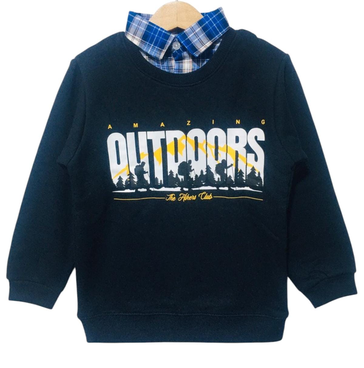 Outdoor Navy Blue Double Shirt Boys ( R-417 )