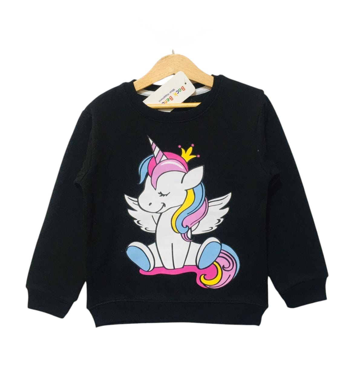 Unicorn Black Sweatshirt Girls ( R-200 )