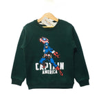 Captain America Dark Green Sweatshirt Boys ( R-12 )