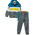 Four Smile Face C-Green & Charcoal Hoodie Track-suit Boys ( R-277 )