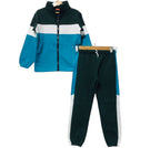 Three Penal Navy & C-Green Zipper Track-suit Boys ( R-53 )