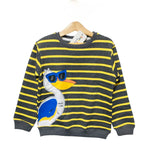 Duck Logo Yellow & Charcoal Line Sweatshirt Boys ( R-182 )