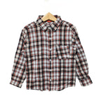 MAhroon & Off White Checked Winter Casual-Shirt Boys ( R-181 )
