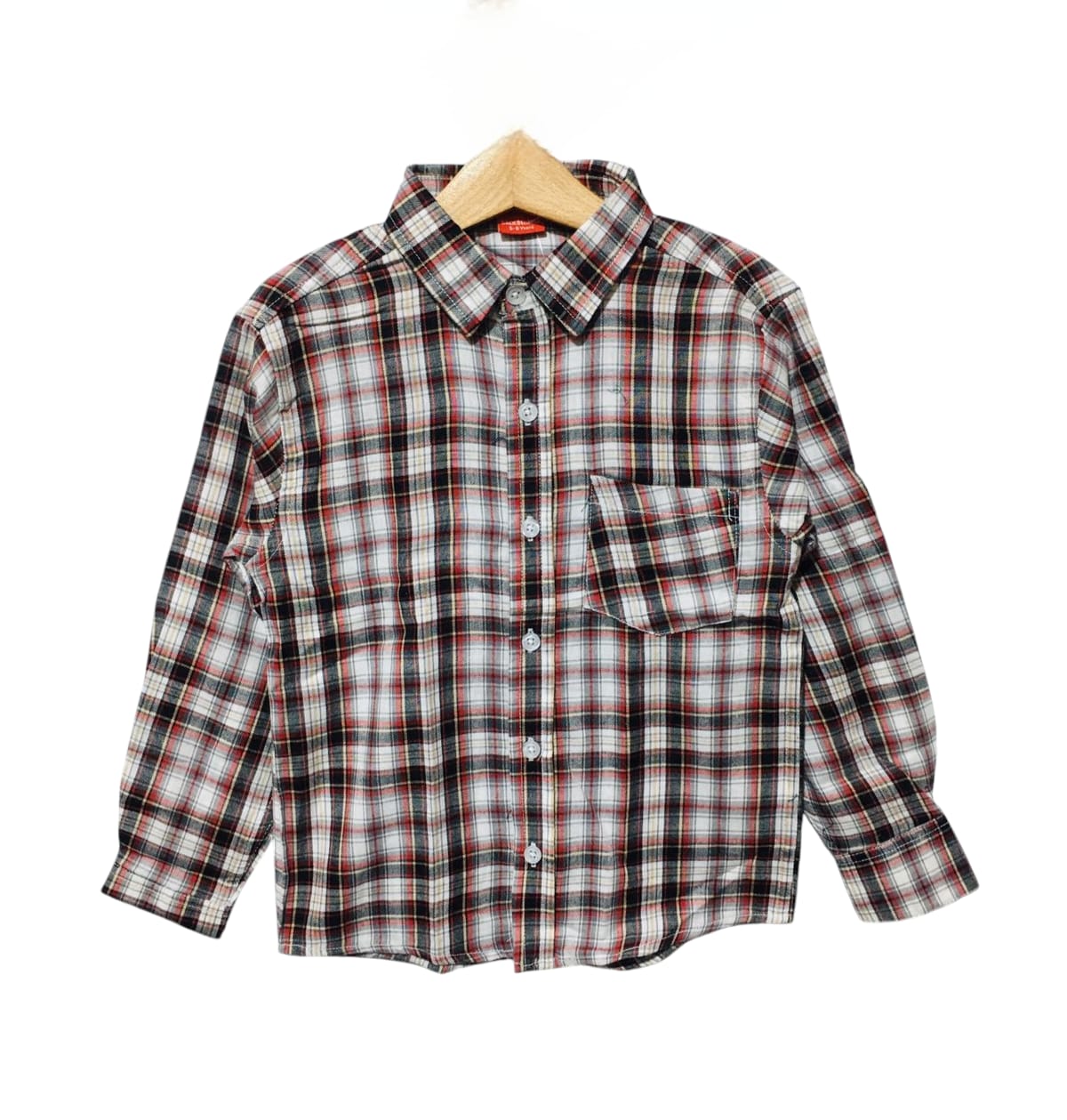 MAhroon & Off White Checked Winter Casual-Shirt Boys ( R-181 )