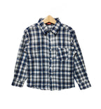 Blue & Off White Checked Winter Casual-Shirt Boys ( R-181 )
