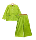 Two Side Pocket Parrot Top Pair Girls ( R-218=219 )