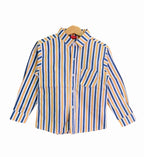 Orange & Blue Lines Casual Shirt Boys ( R-138 )