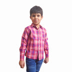 Reddish Checked Casual Shirt Boys ( R-159 )